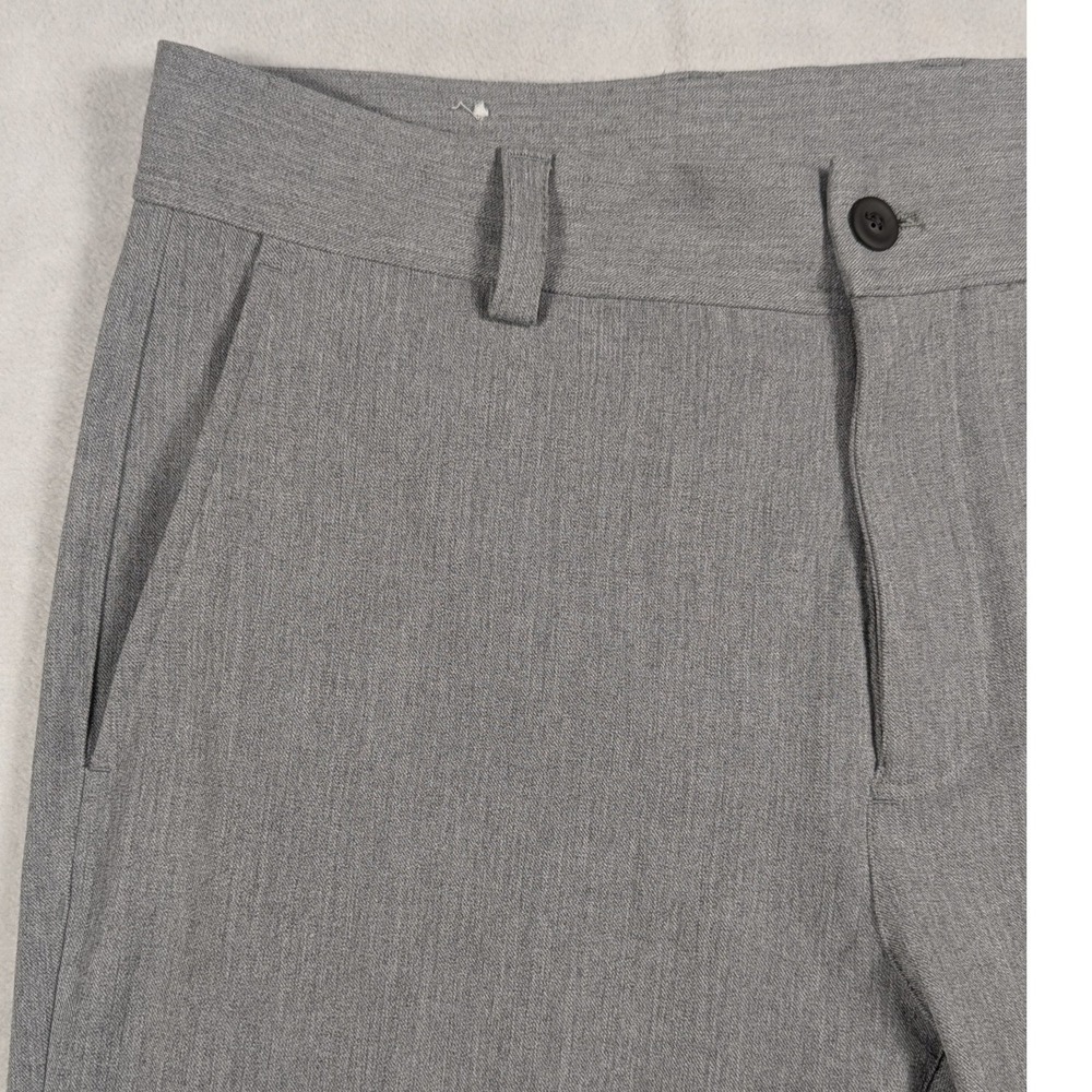Zara Man Gray Flat Front Dress Pants Trousers Mens USA 32 Made in Morocco